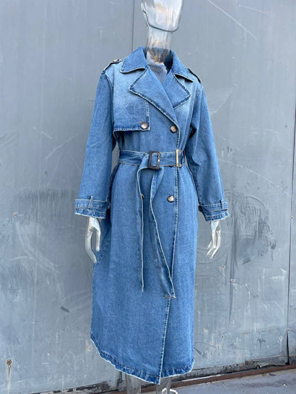 CHELSEA - DENIM - PŁASZCZ TRENCH