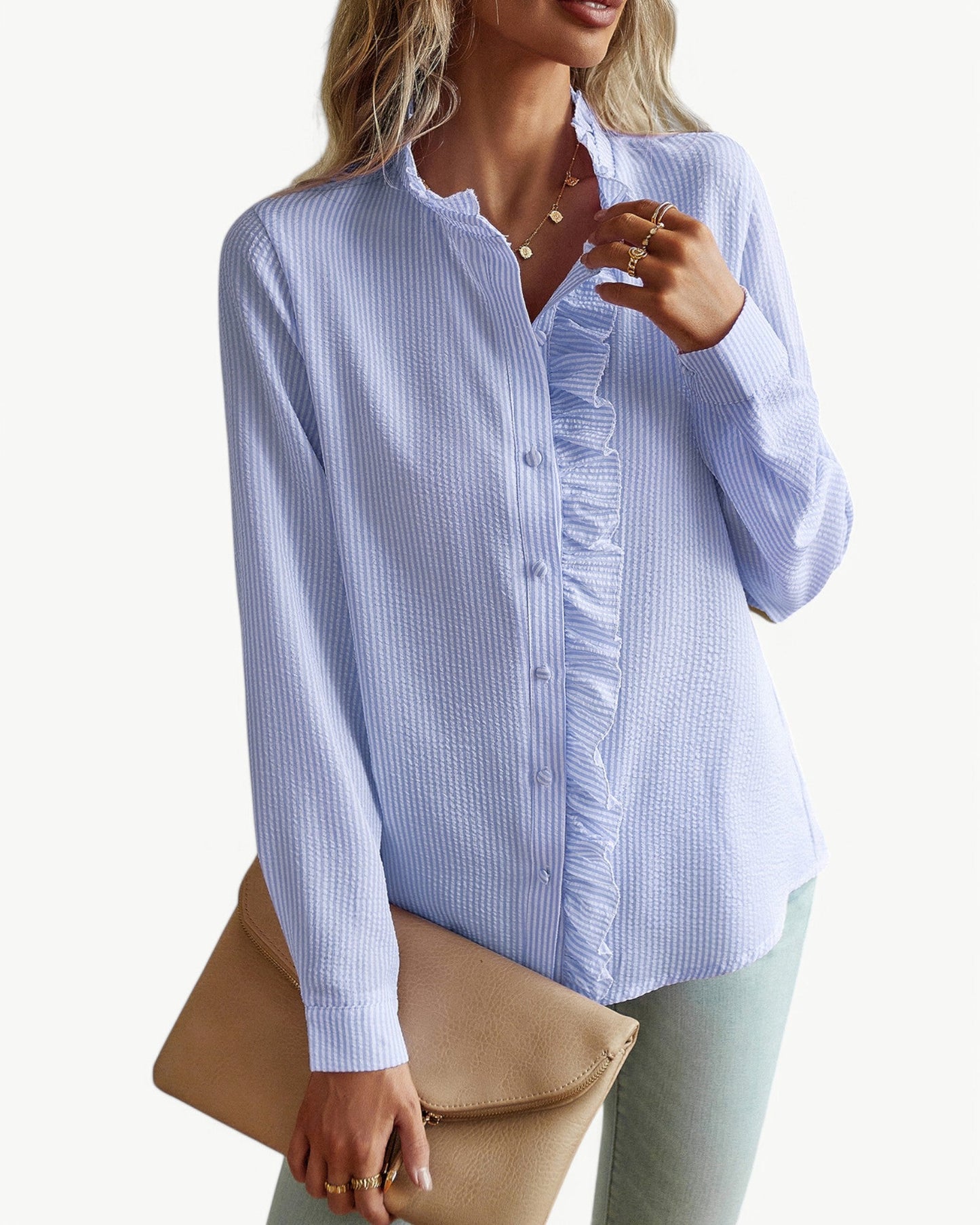 CLÉMENCE – Elegancka bluzka z falbaną | Kobiecy i ponadczasowy design