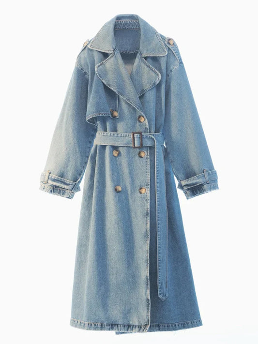 CHELSEA - DENIM - PŁASZCZ TRENCH