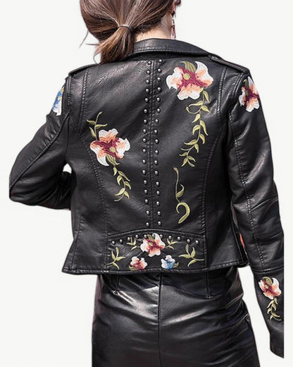 REBECCA - BRODERIA - Kurtka skórzana z PU