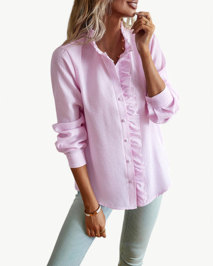 CLÉMENCE – Elegancka bluzka z falbaną | Kobiecy i ponadczasowy design