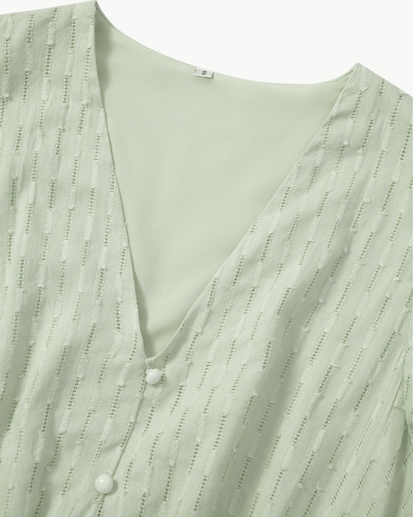 LARA – Sukienka midi z dekoltem w kształcie litery V i falbanami – Lekka i elegancka ulubienica