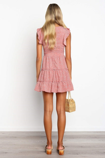 VALÉRIE – Krótka sukienka z dekoltem w kształcie litery V – Lekka i kobieca