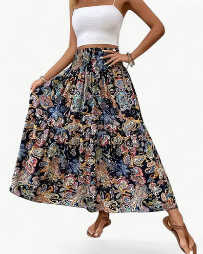 ARIANA – Spódnica w wzory z gumką w talii