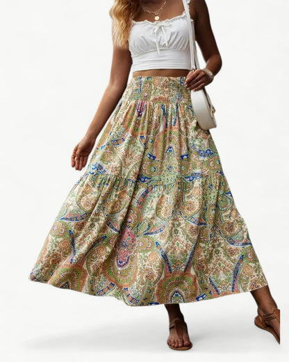 ARIANA – Spódnica w wzory z gumką w talii