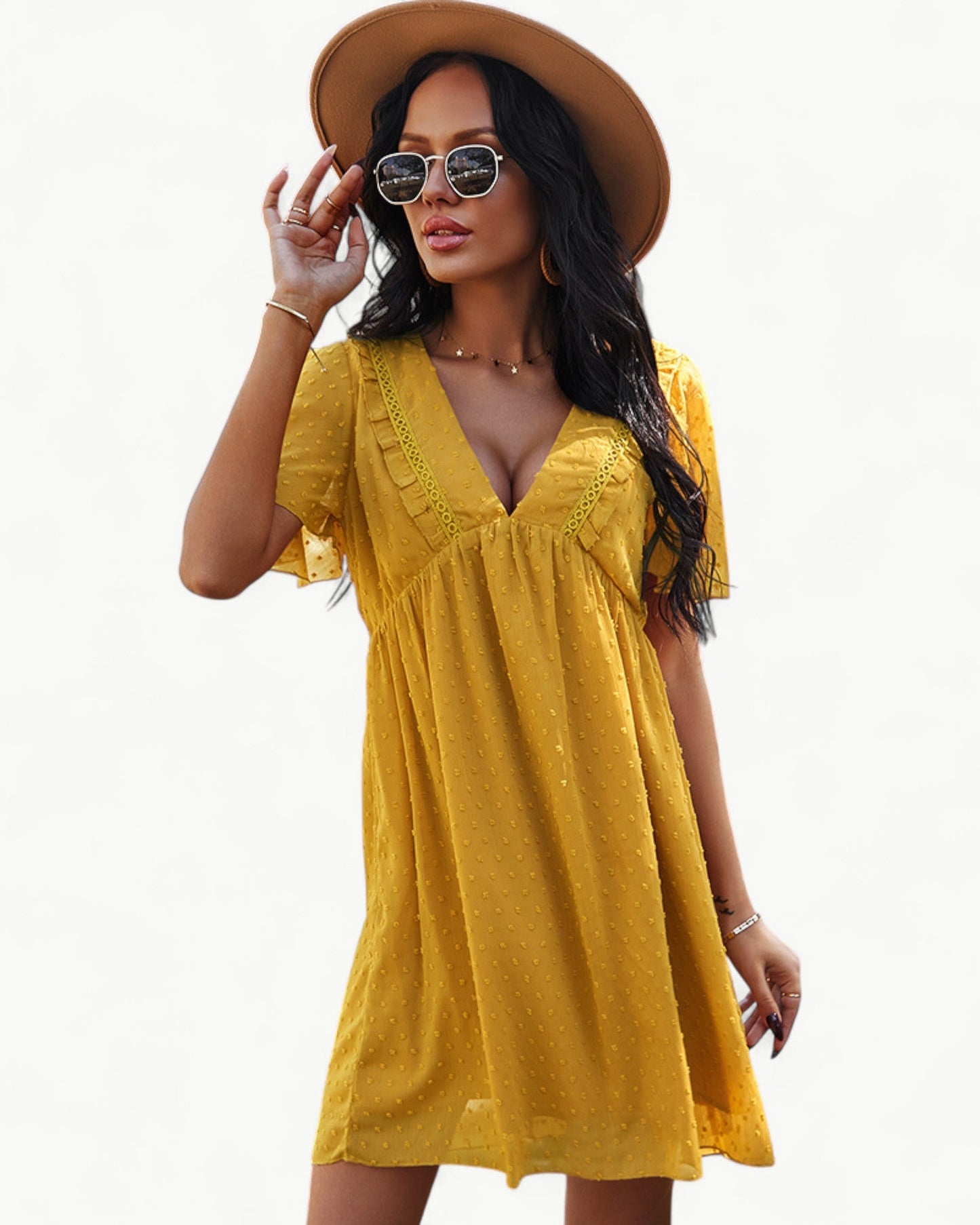 CAMILLE – Lekka letnia sukienka z koronkowymi detalami