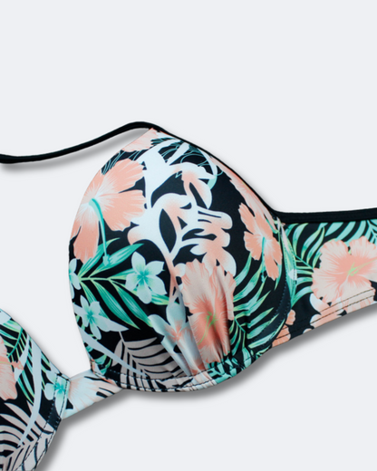 CÉLIA – Kwiatowy zestaw bikini | Biustonosz i majtki bikini w kobiecym designie