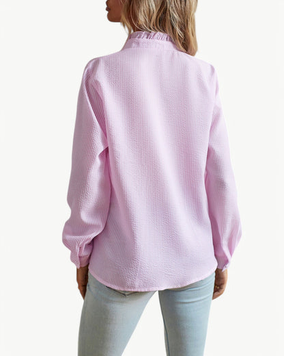 CLÉMENCE – Elegancka bluzka z falbaną | Kobiecy i ponadczasowy design