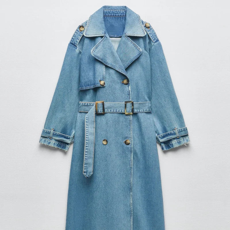 CHELSEA - DENIM - PŁASZCZ TRENCH