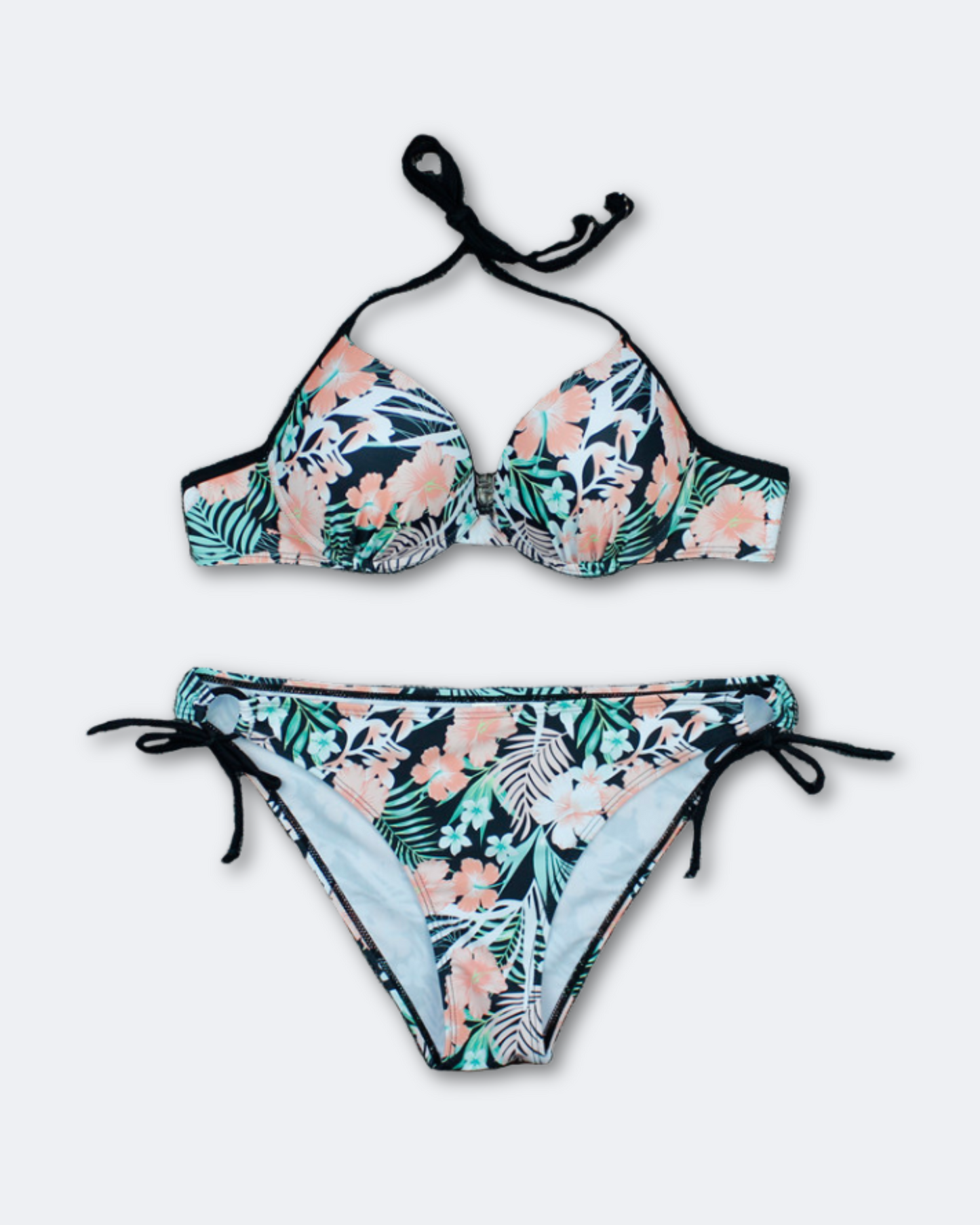 CÉLIA – Kwiatowy zestaw bikini | Biustonosz i majtki bikini w kobiecym designie