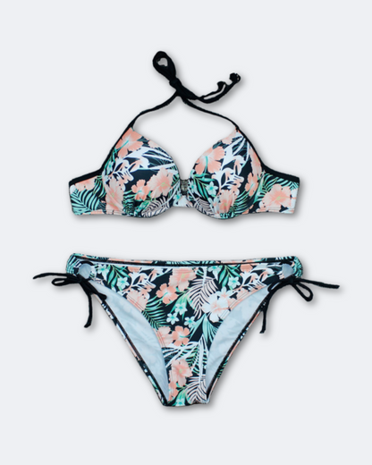 CÉLIA – Kwiatowy zestaw bikini | Biustonosz i majtki bikini w kobiecym designie