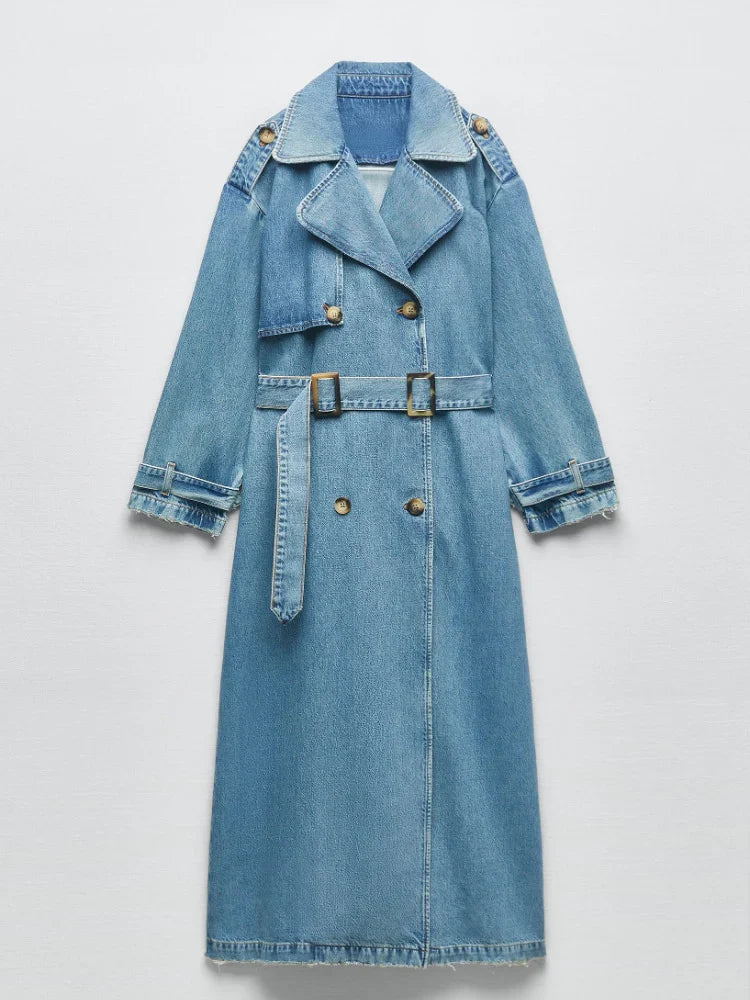 CHELSEA - DENIM - PŁASZCZ TRENCH