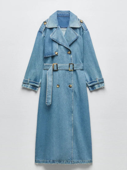 CHELSEA - DENIM - PŁASZCZ TRENCH