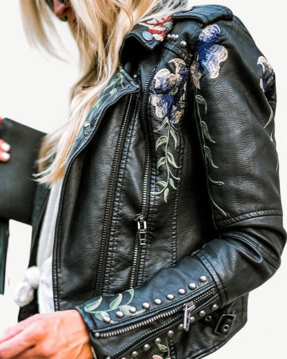 REBECCA - BRODERIA - Kurtka skórzana z PU