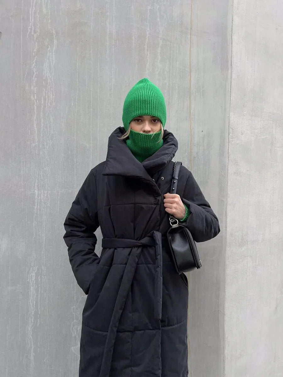 JULIE - DŁUGA PŁASZCZ - WYSOKI KOŁNIERZ