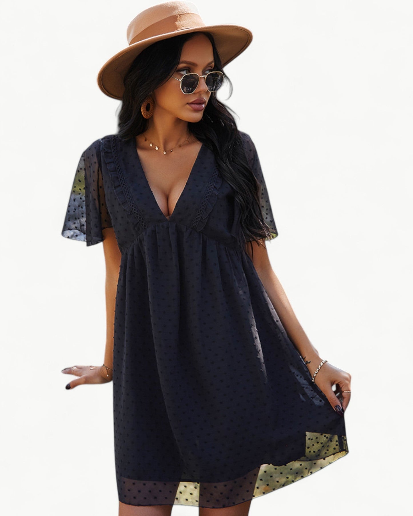 CAMILLE – Lekka letnia sukienka z koronkowymi detalami