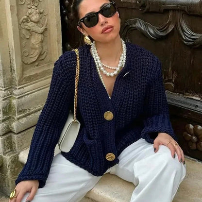 DANIELLA - GRUBE DZIANINOWE - KARDIGAN