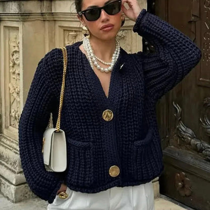 DANIELLA - GRUBE DZIANINOWE - KARDIGAN