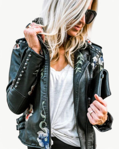 REBECCA - BRODERIA - Kurtka skórzana z PU