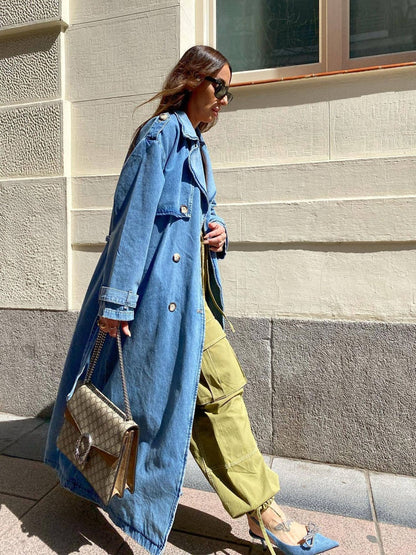 CHELSEA - DENIM - PŁASZCZ TRENCH