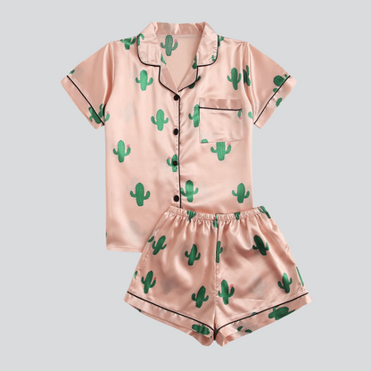 FILIPPA - SATYNOWY KOMPLET PIŻAMOWY