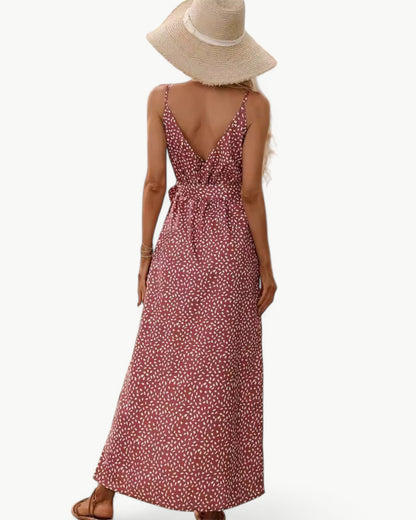 SOLÈNE – Sukienka letnia z dekoltem w serek i podwójnymi rozcięciami | Elegancka i ponadczasowa