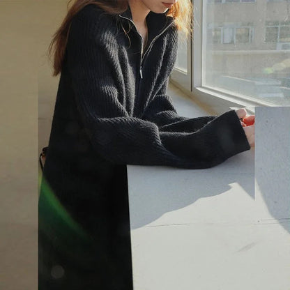 SELMA - WYSOKI KOŁNIERZ & DZIANINOWA SUKIENKA