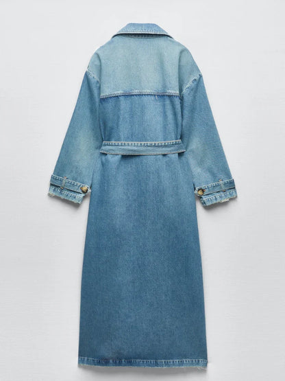 CHELSEA - DENIM - PŁASZCZ TRENCH