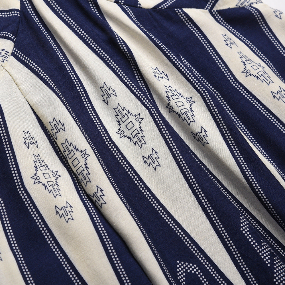 MATHILDE – Sukienka maxi z dekoltem w serek, odkryty plecy i wzór | Lekka i letnia