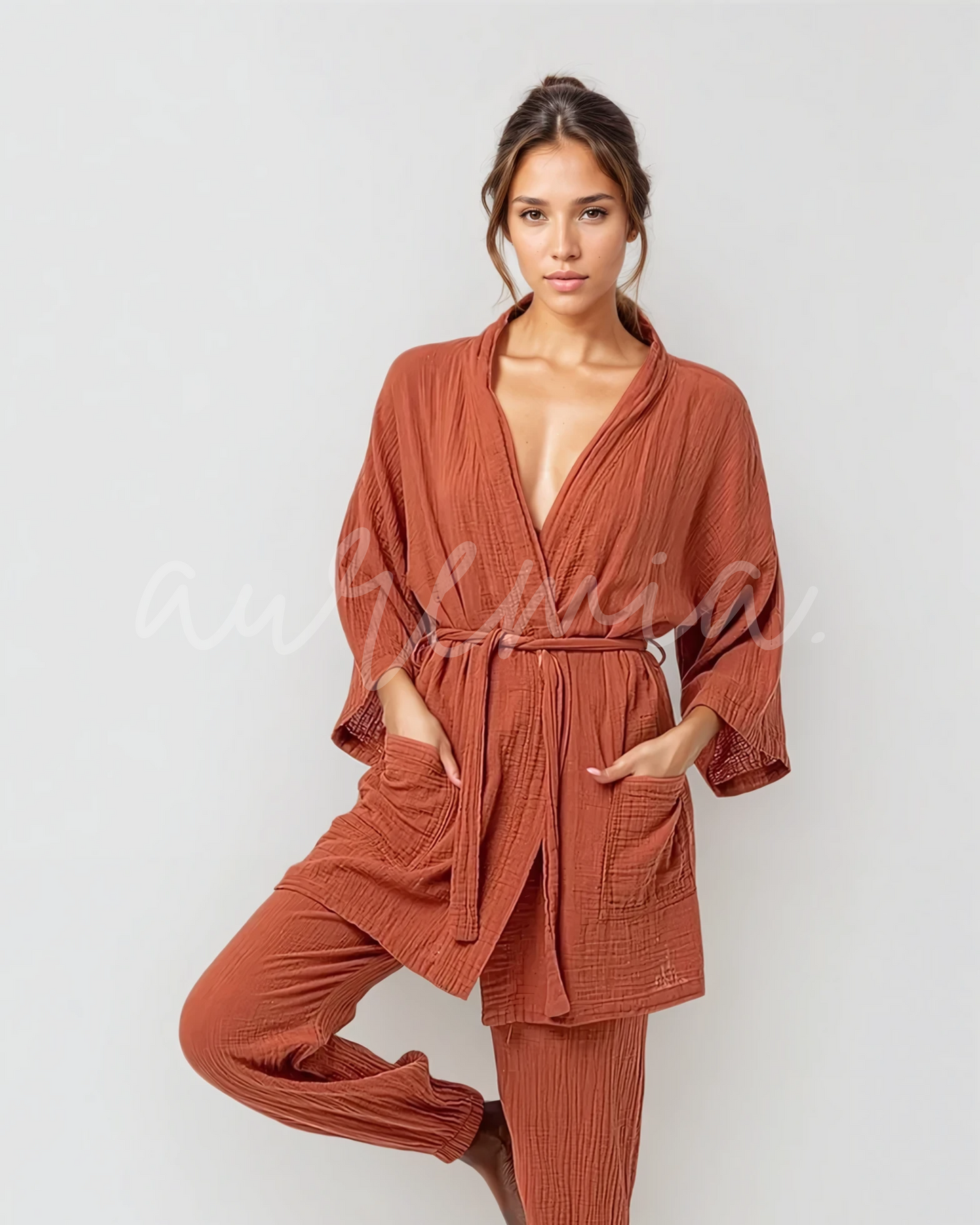 FRANCESCA – Lekki i przewiewny zestaw kimono | Idealny na wiosnę, lato i wakacje