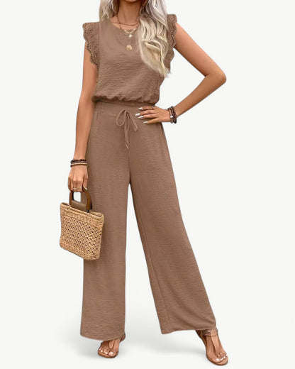 CÉLESTE – 2-częściowy zestaw z koronkowymi detalami – Lekki i letni