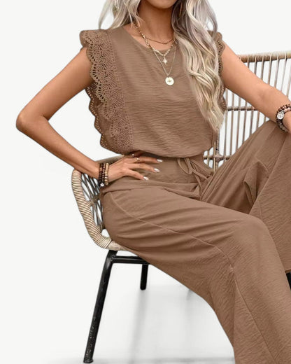 CÉLESTE – 2-częściowy zestaw z koronkowymi detalami – Lekki i letni