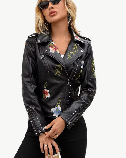 REBECCA - BRODERIA - Kurtka skórzana z PU