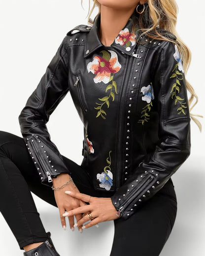 REBECCA - BRODERIA - Kurtka skórzana z PU