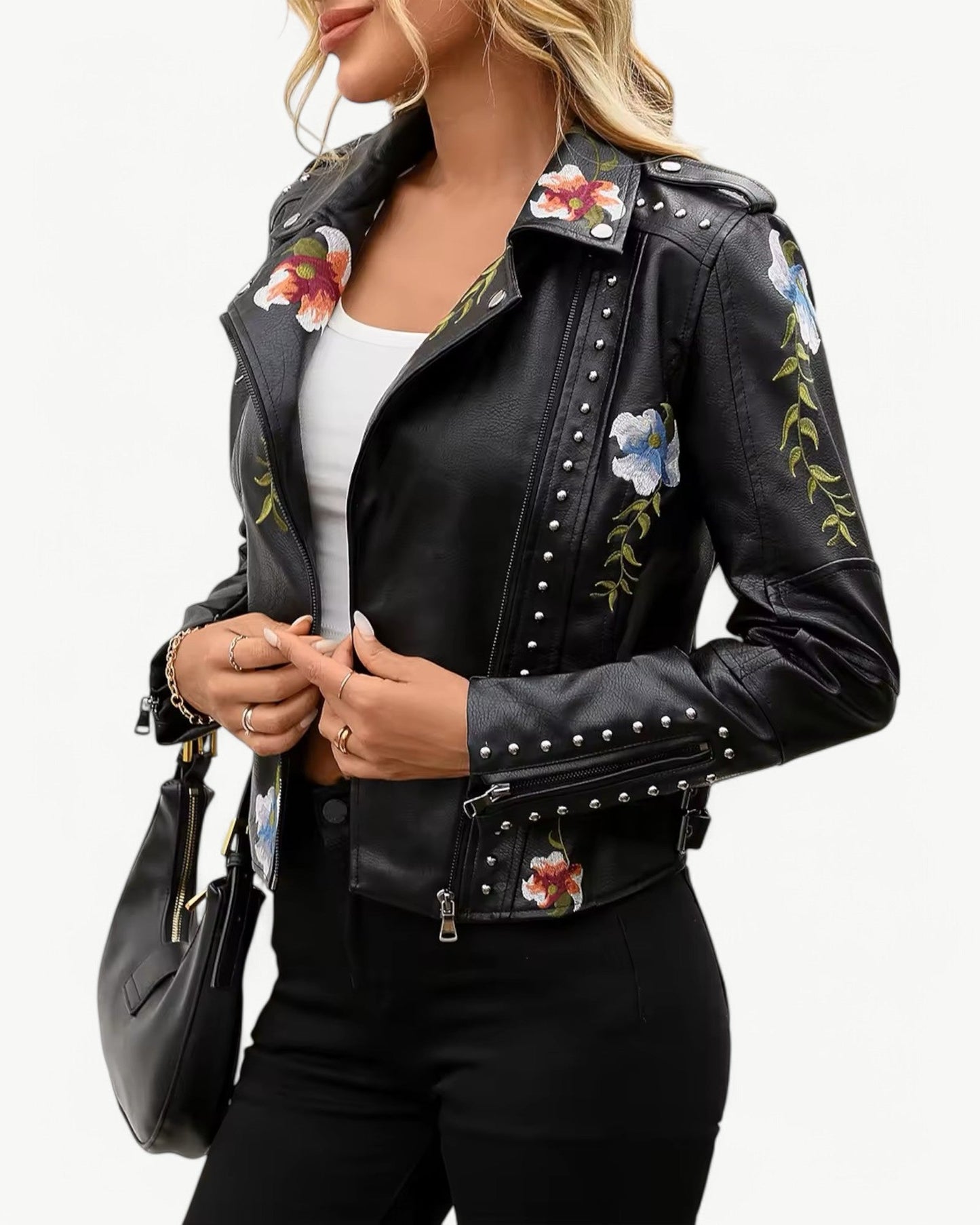 REBECCA - BRODERIA - Kurtka skórzana z PU