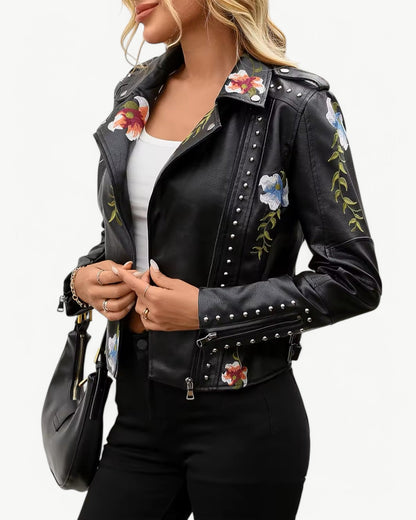 REBECCA - BRODERIA - Kurtka skórzana z PU