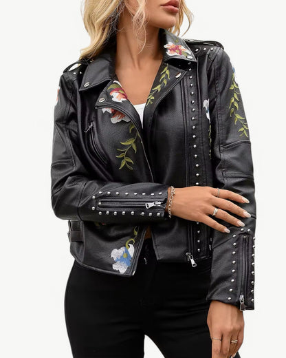 REBECCA - BRODERIA - Kurtka skórzana z PU
