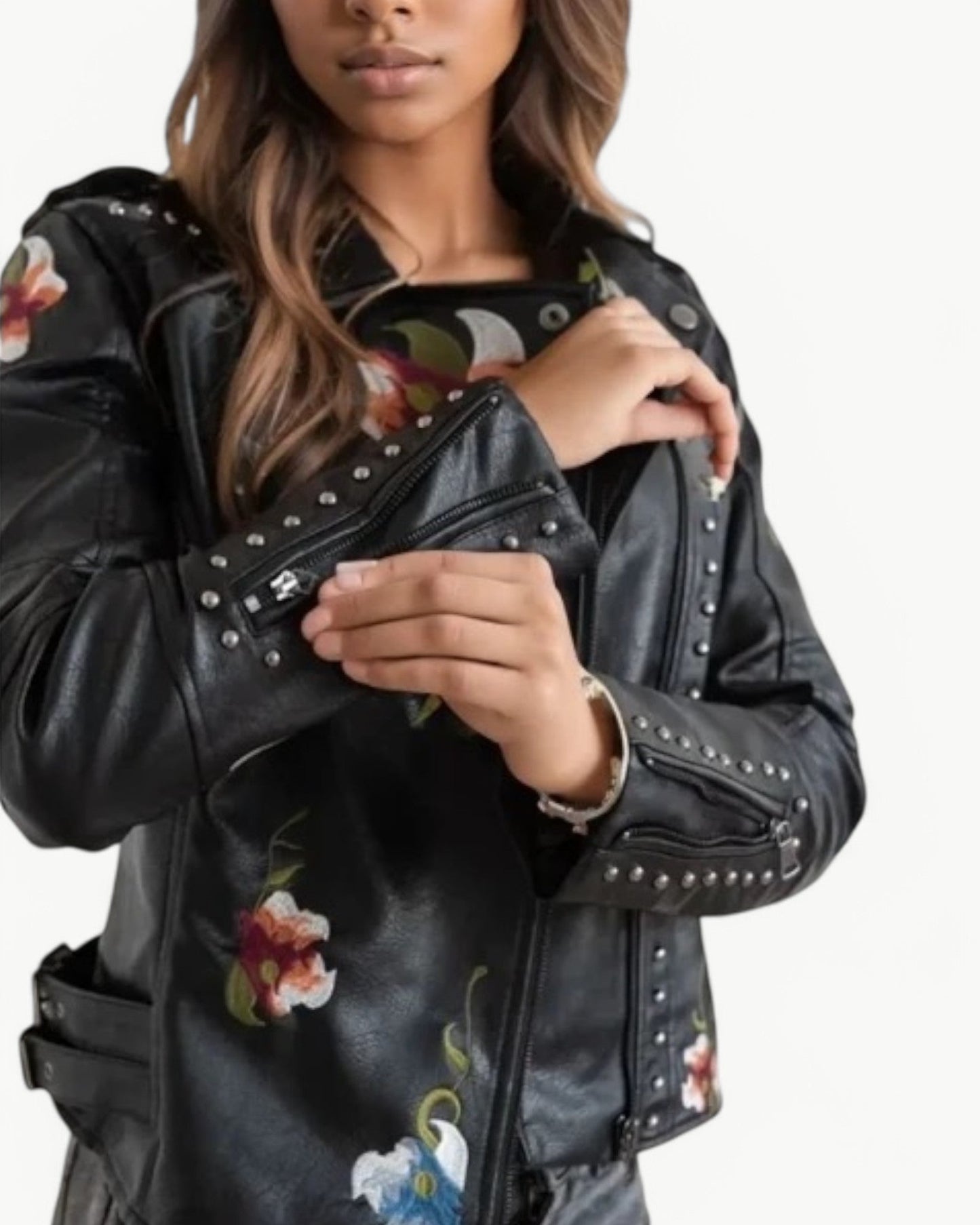 REBECCA - BRODERIA - Kurtka skórzana z PU