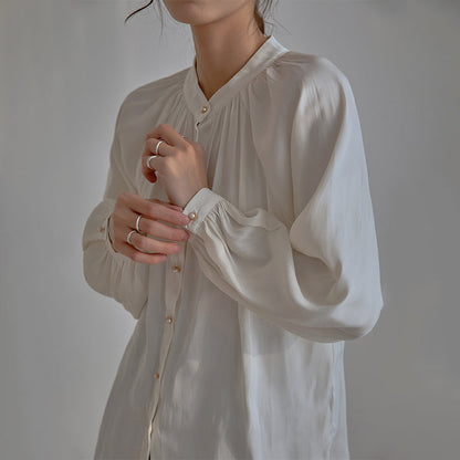 HILDA - SATYNOWA BEZ RĘKAWÓW - KOSZULA