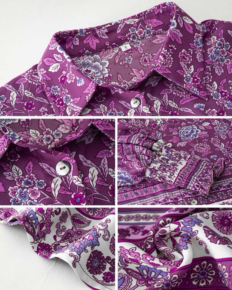 LOUNA – Kwiatowa koszula z bufkami