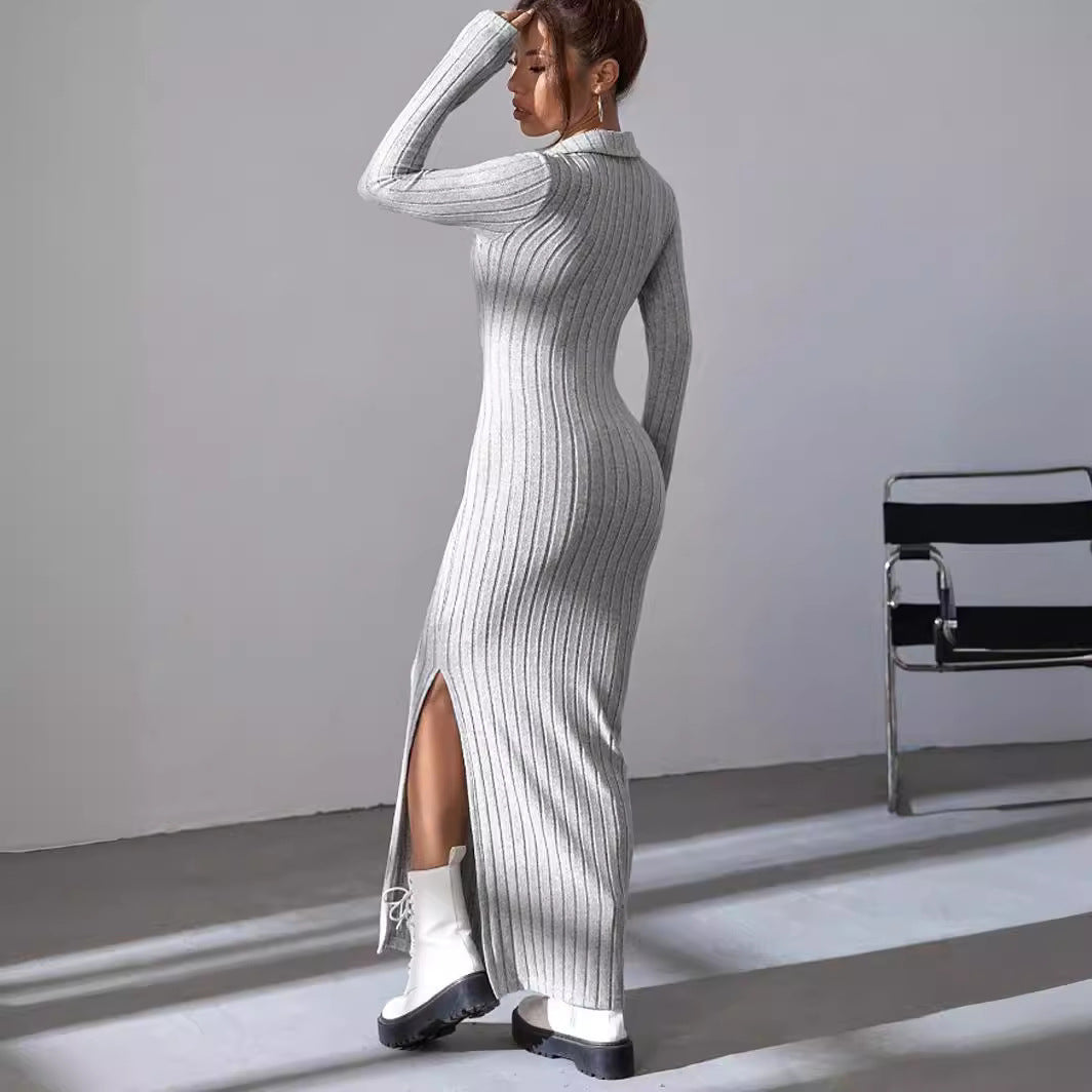 AMINA - DZIANINOWA I WĄSKA - SUKIENKA